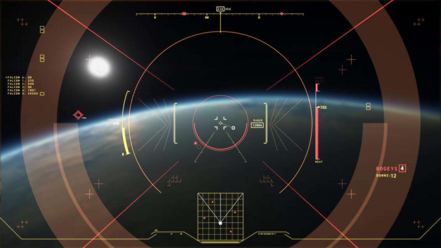 Starship gunner HUD