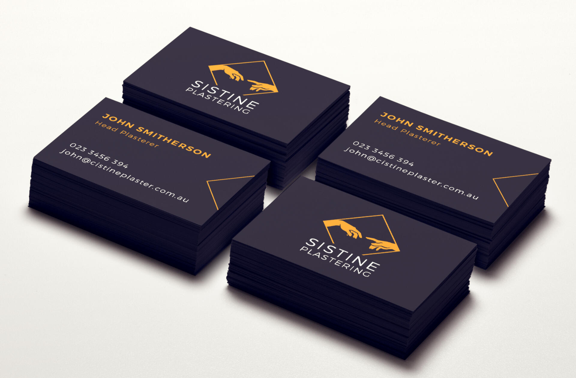 Sistine Plastering Business Cards