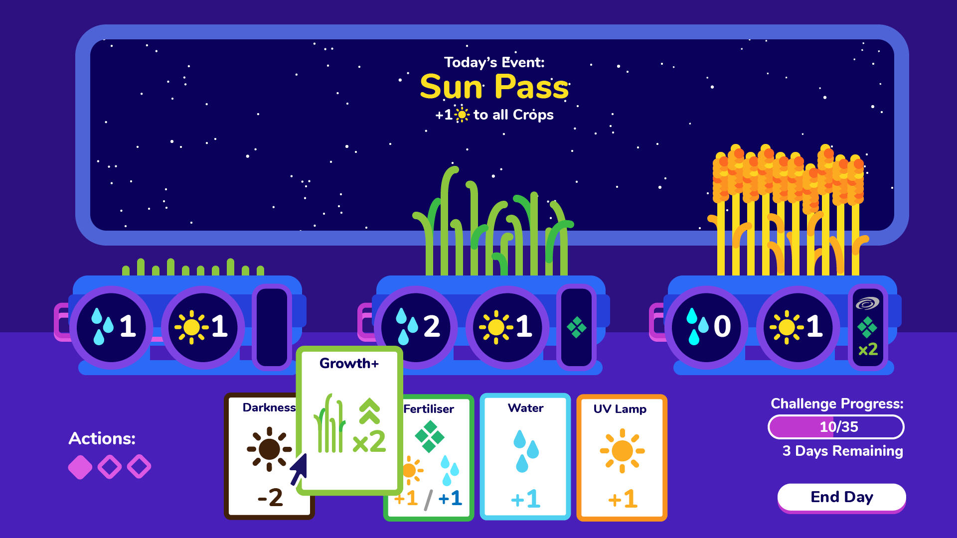 Round 3: Move status effects to diegetic panel instead of floating above.